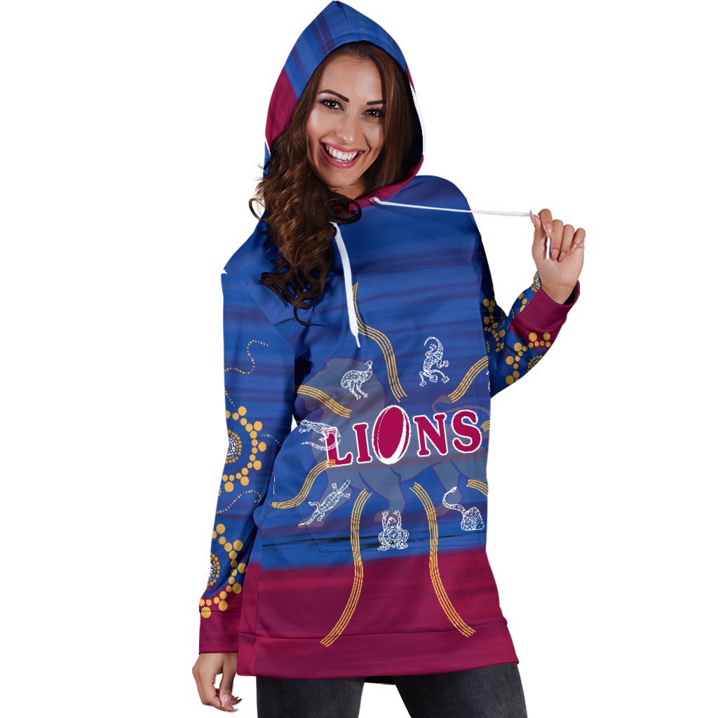 Brisbane Women's Hoodie Dress Proud Lions Simple - Vibe Hoodie Shop