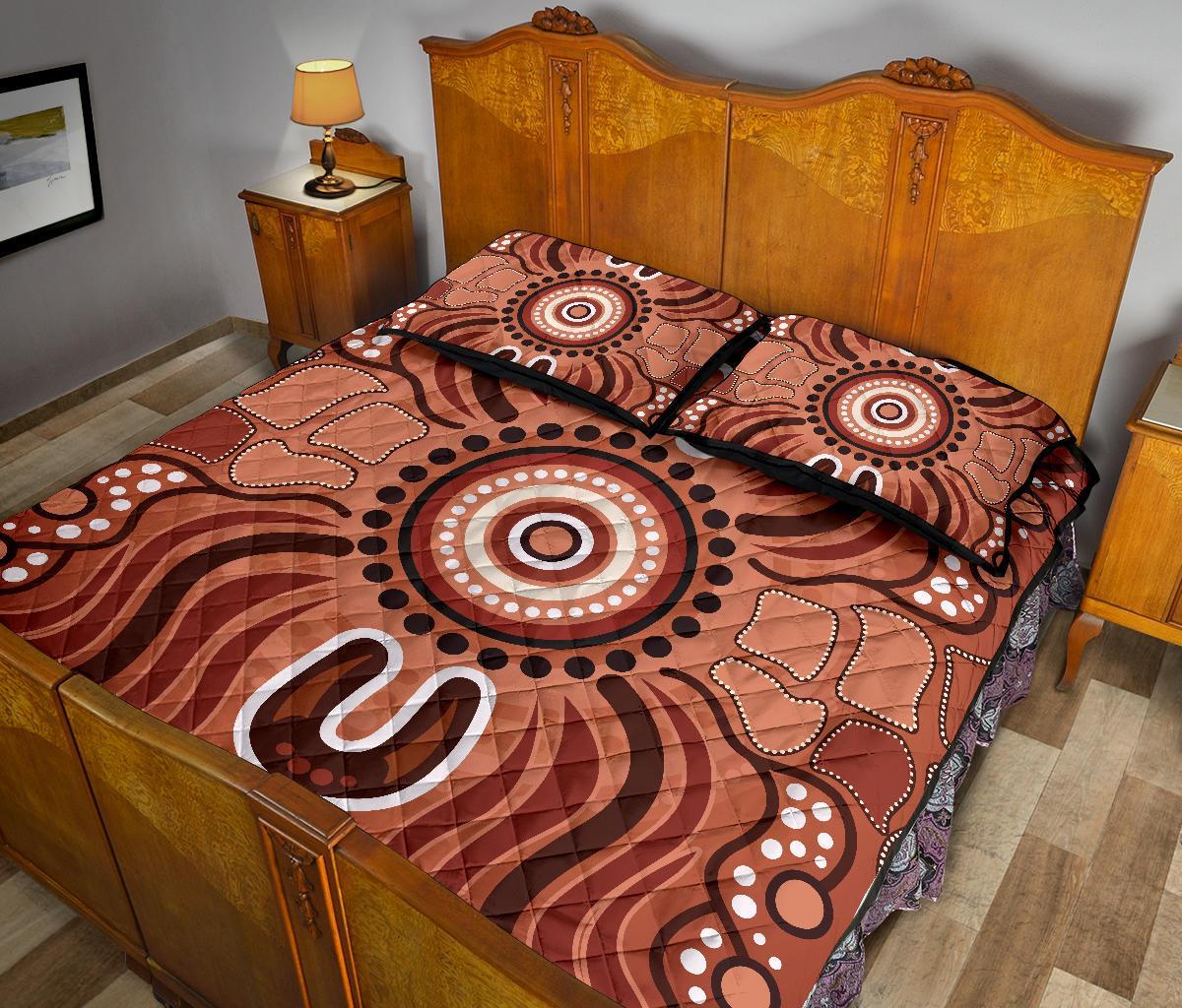Aboriginal Quilt Bed Set - Indigenous Art Patterns Ver02 - Vibe Hoodie Shop