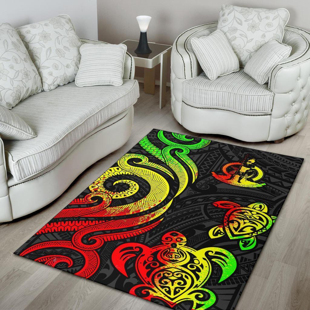 Vanuatu Area Rug - Reggae Tentacle Turtle - Vibe Hoodie Shop