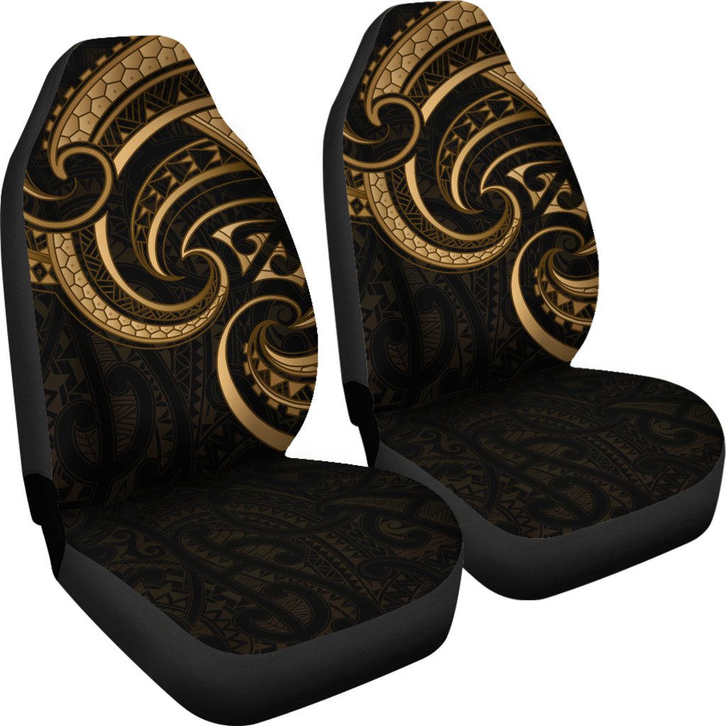 New Zealand Maori Mangopare Car Seat Covers Polynesian - Gold - Vibe Hoodie Shop