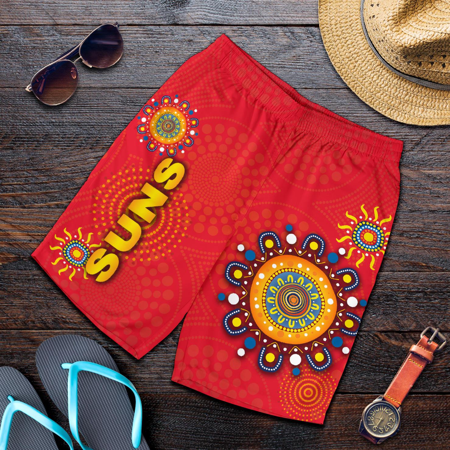 Gold Coast Men Shorts Suns Indigenous - Vibe Hoodie Shop