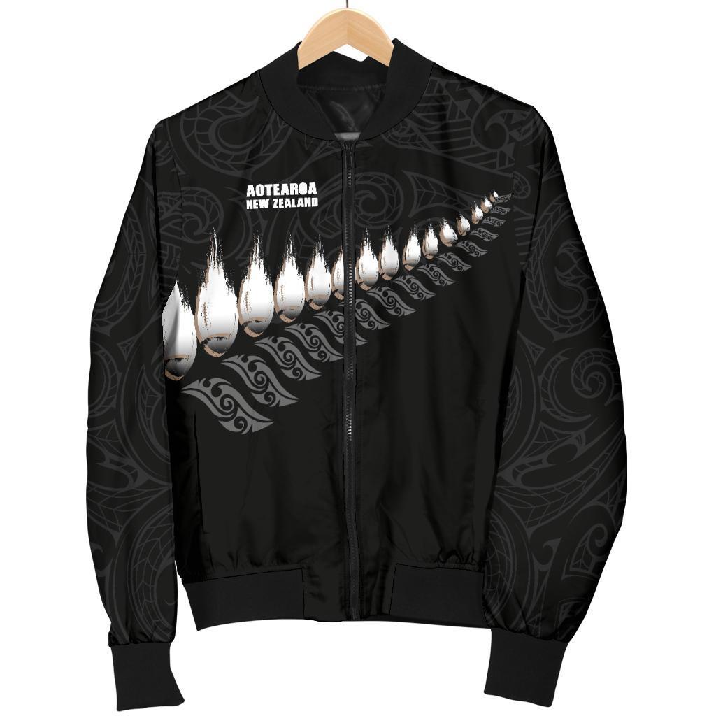 New Zealand Bomber Jacket Rugby Silver Fern (Men) - Vibe Hoodie Shop
