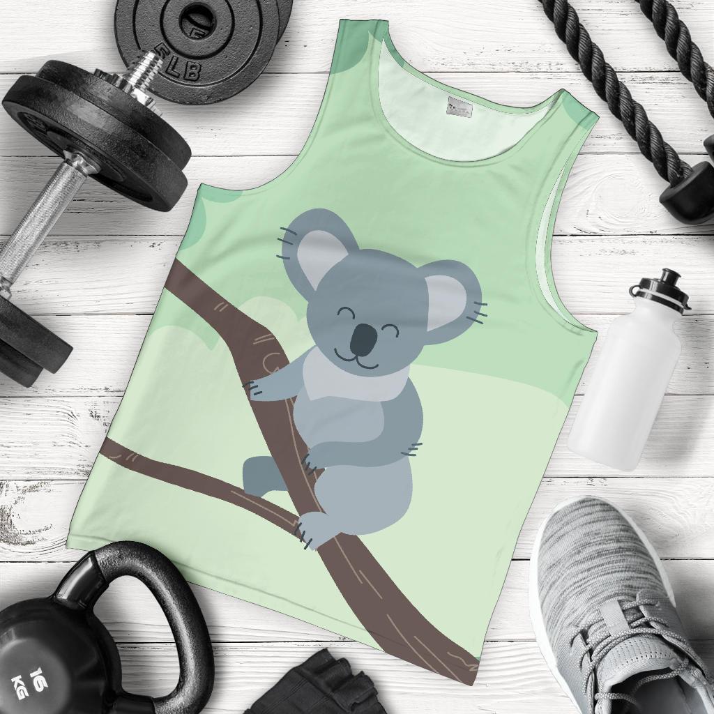 Men Tank Top - Koala Mens Tank Happy - Vibe Hoodie Shop