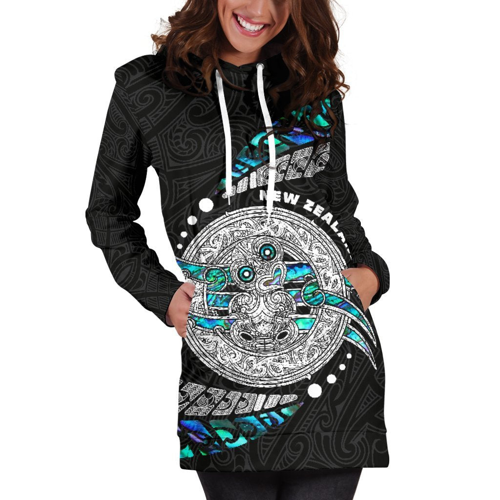 Maori New Zealand Women's Hoodie Dress Hei Tiki Sport Style - Vibe Hoodie Shop