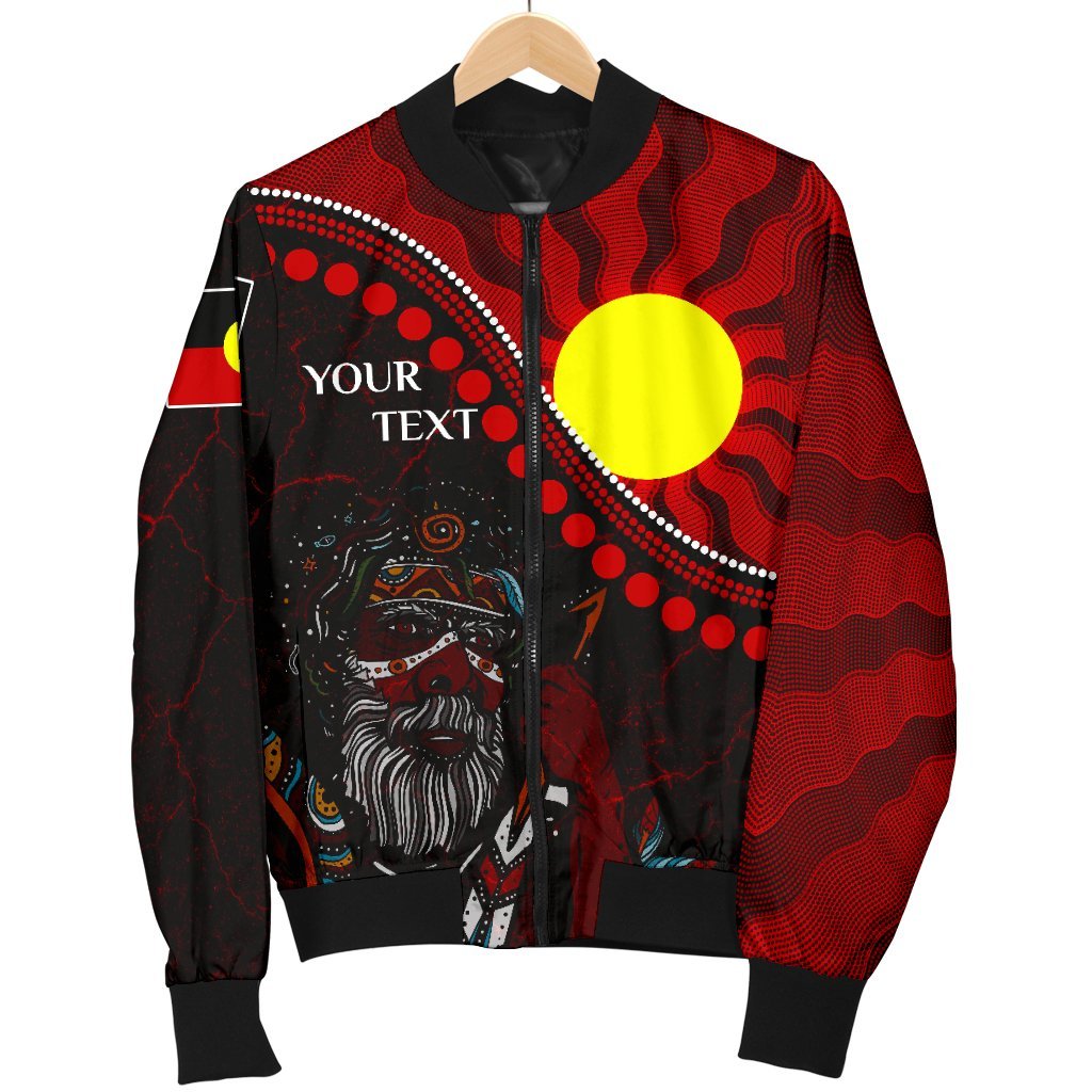 Custom Aboriginal Men's Bomber Jacket - Indigenous People And Sun - Vibe Hoodie Shop