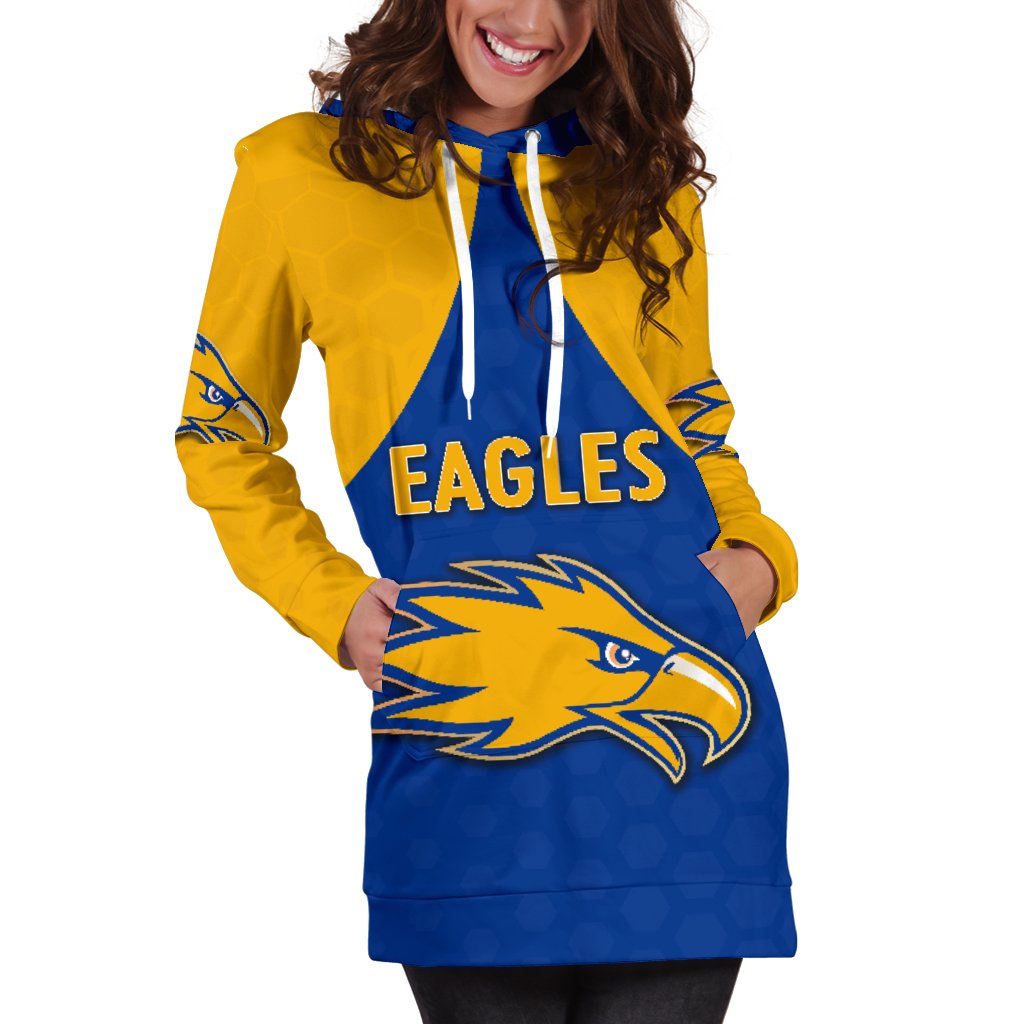 Eagles Hoodie Dress West Coast For Women - Royal Blue - Vibe Hoodie Shop