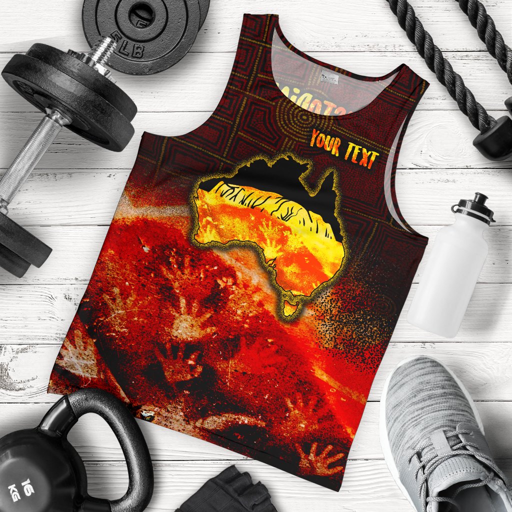 Aboriginal Personalised Men's Tank Top - Anangu Custodians - Vibe Hoodie Shop