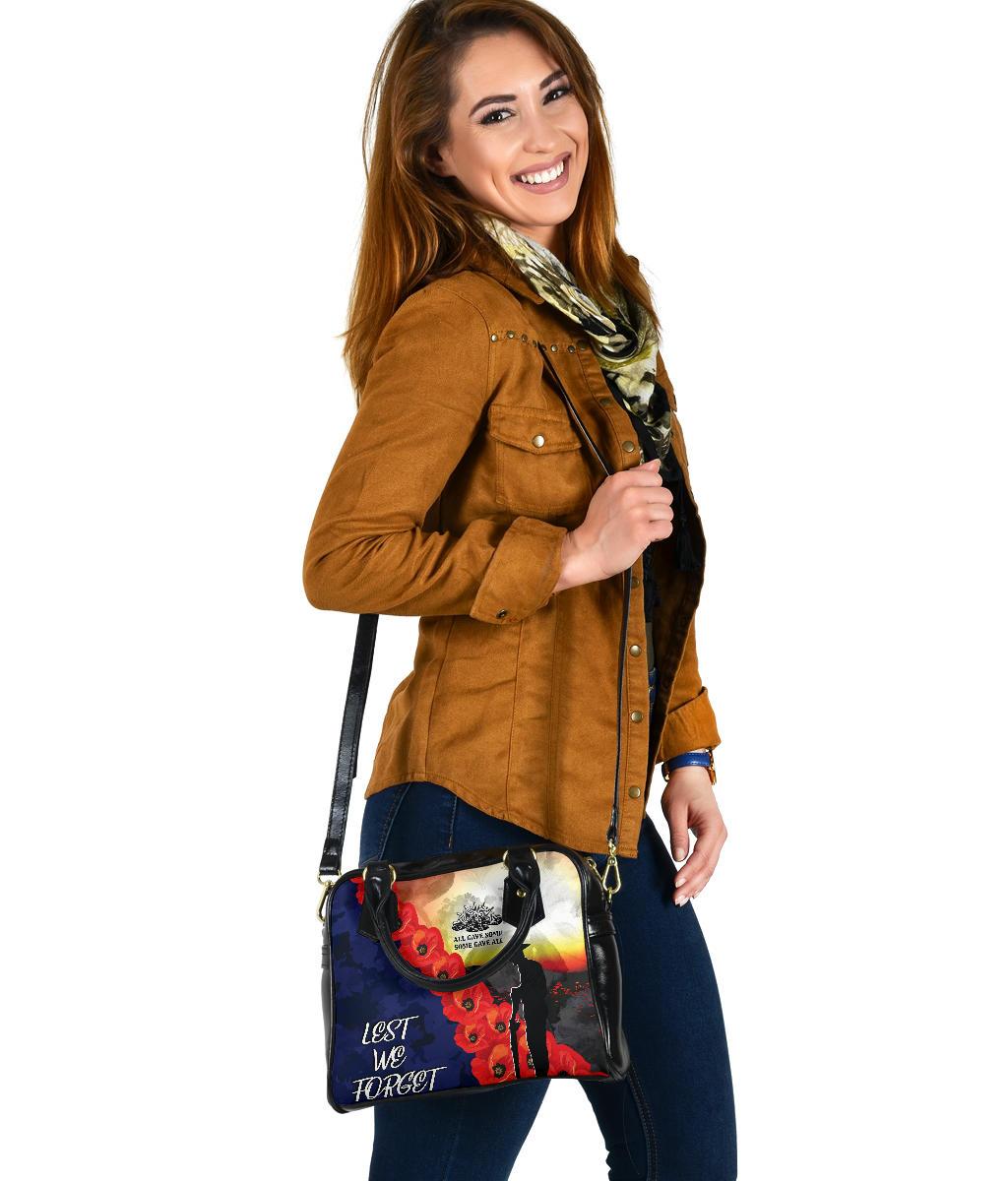 ANZAC Lest We Forget Shoulder Handbag - All Gave Some, Some Gave All - - Vibe Hoodie Shop