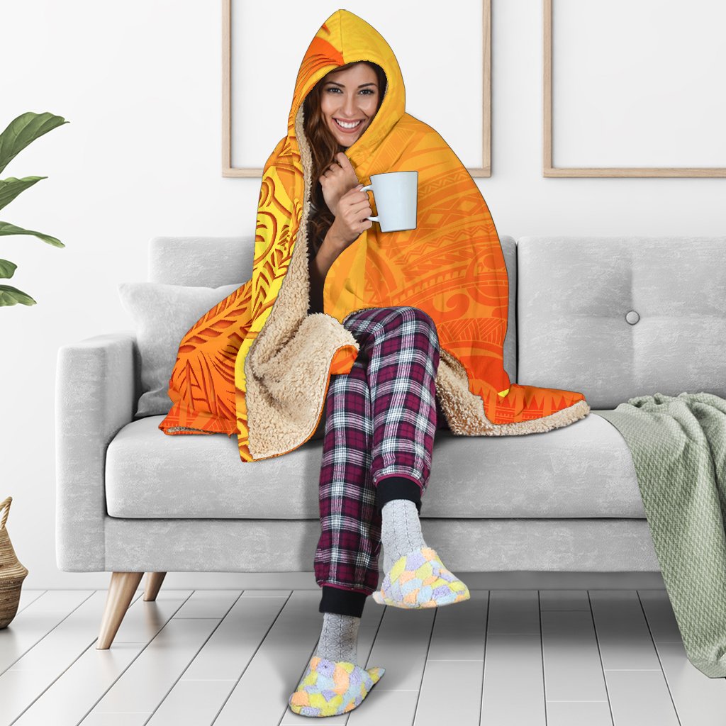 sun-in-leo-zodiac-hooded-blanket-polynesian-tattoo-simple-orange