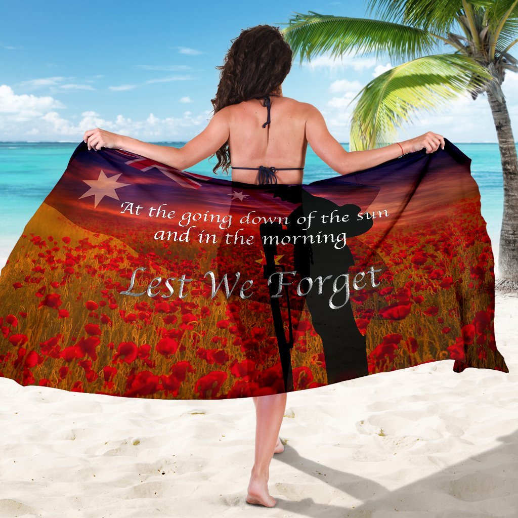 ANZAC Day 2021 Sarong - Lest We Forget Ver02 - Vibe Hoodie Shop