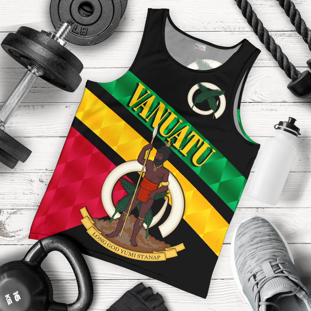 Vanuatu Rugby Men Tank Top Sporty Style - Vibe Hoodie Shop