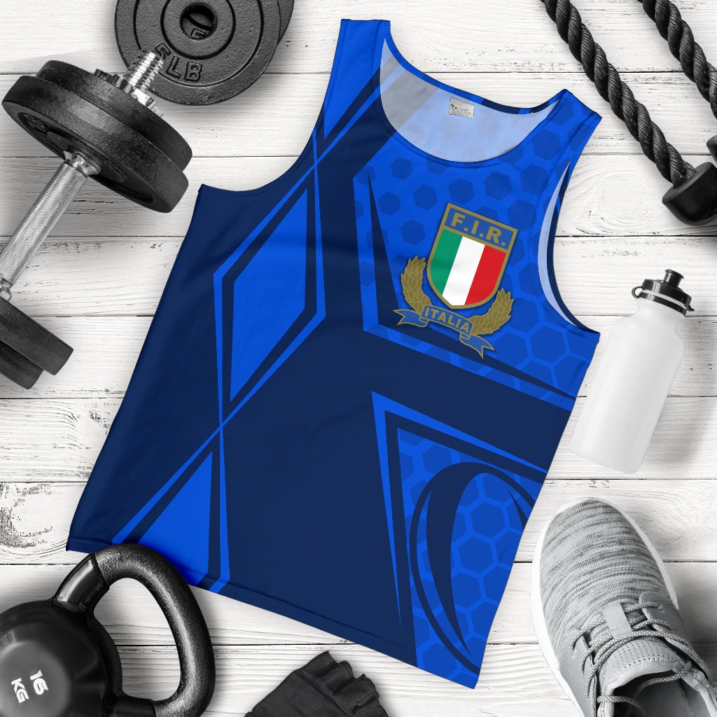 Italy Rugby Men's Tank Top Gli Azzurri Vibes - Vibe Hoodie Shop