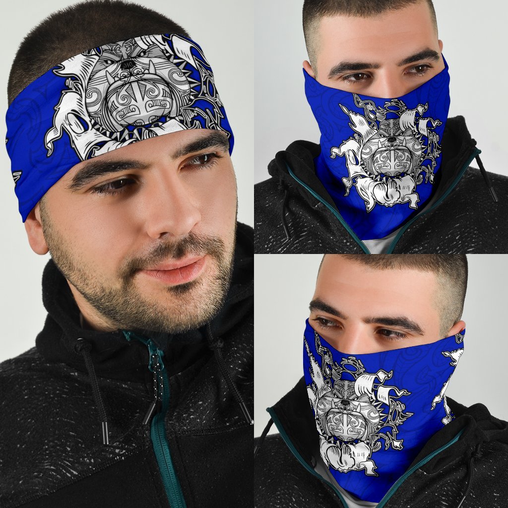 Maori Bulldog Bandana, New Zealand Bandana - Blue - Vibe Hoodie Shop