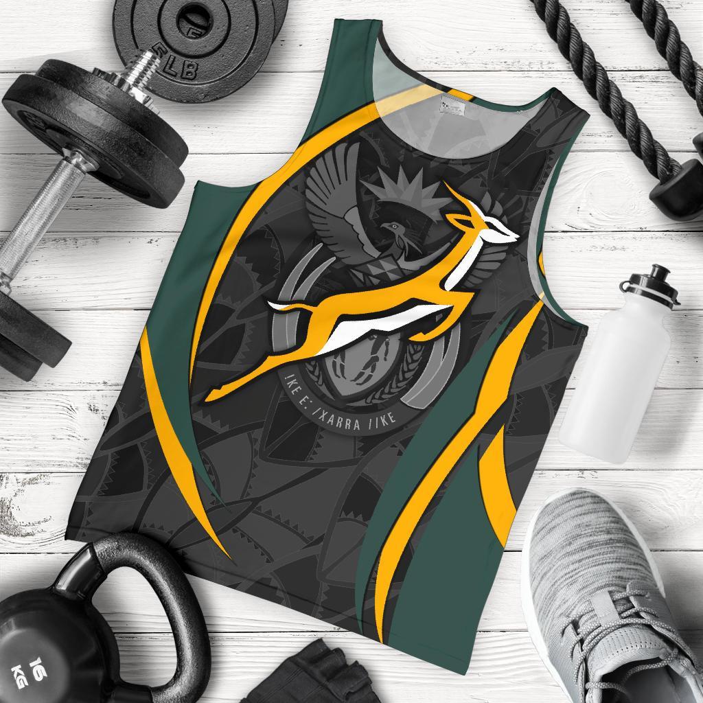 South Africa Men's Tank Top - South African Spirit (Yellow) - Vibe Hoodie Shop