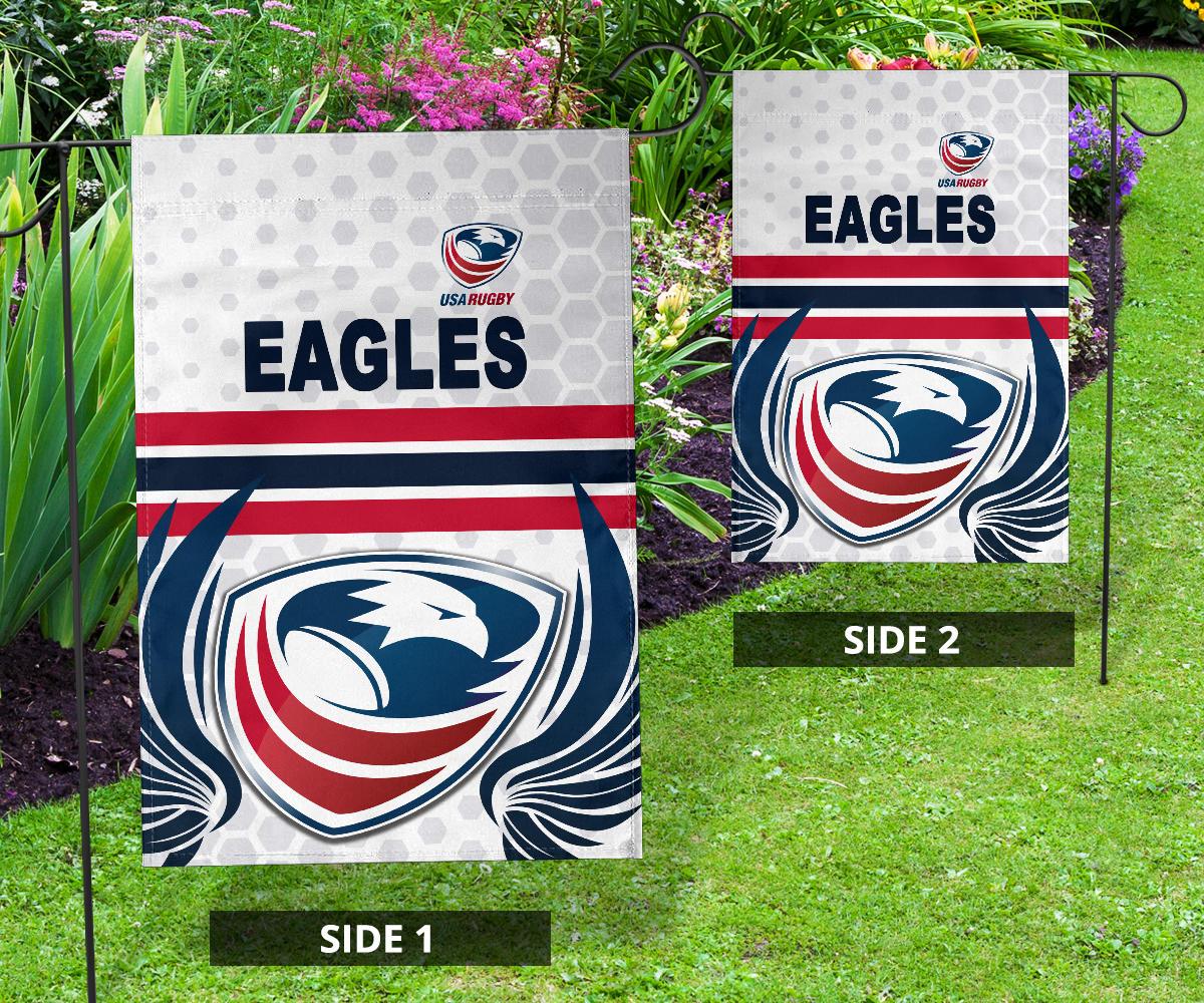 USA Rugby Flag Eagles Simple Style - White - Vibe Hoodie Shop