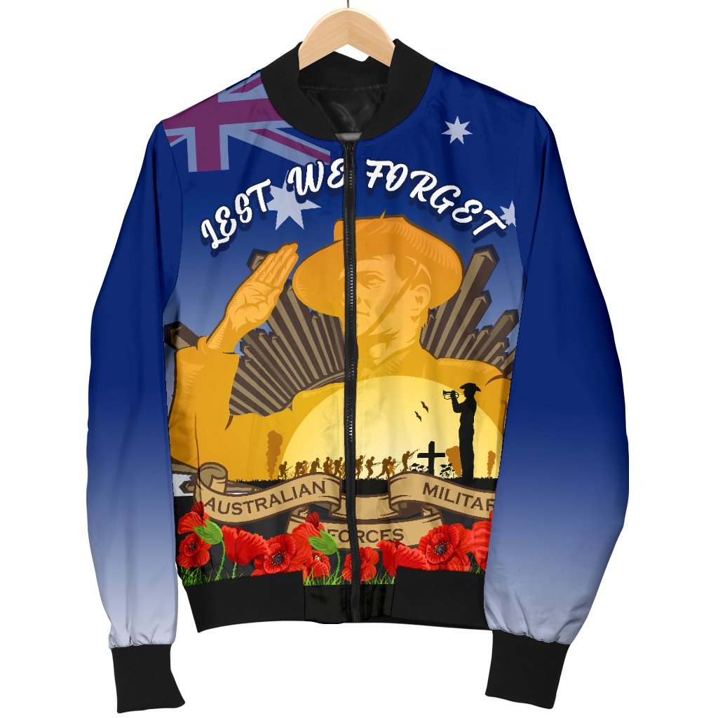 Men's Bomber Jacket - Australia ANZAC Day 2020 And Soldiers - Vibe Hoodie Shop