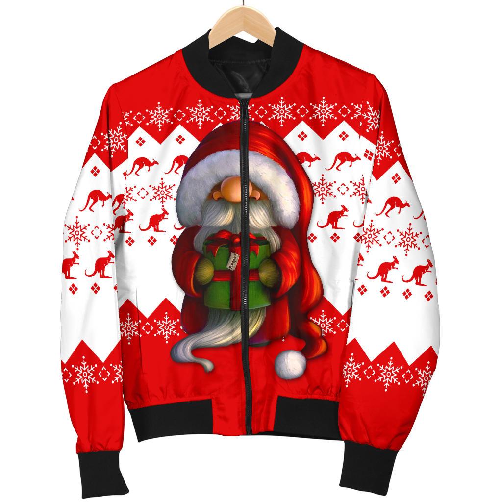 Australia Christmas Bomber Jacket - Christmas Gnome Jacket - Vibe Hoodie Shop