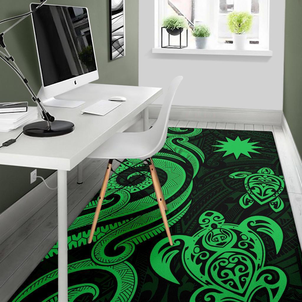 Nauru Area Rug - Green Tentacle Turtle - Vibe Hoodie Shop