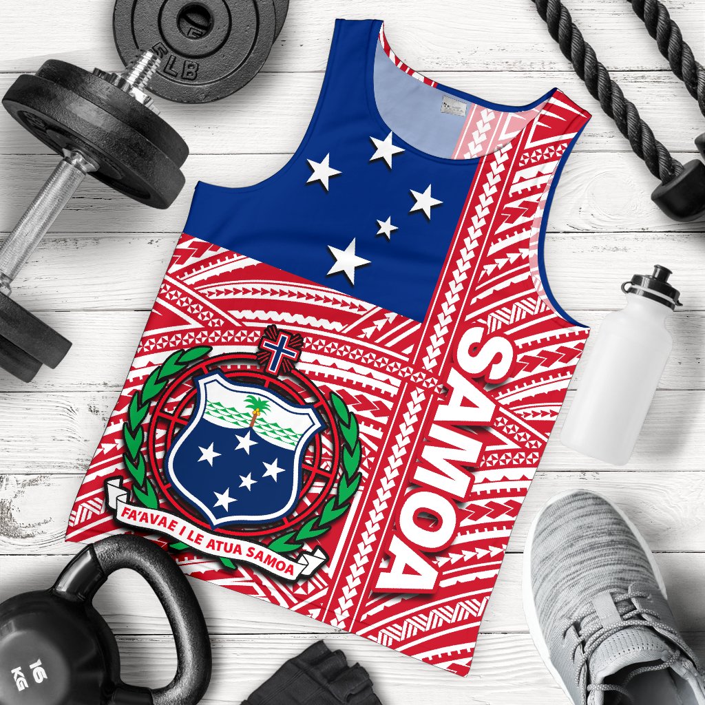 Samoa Flag Polynesian Men's Tank Top - Vibe Hoodie Shop