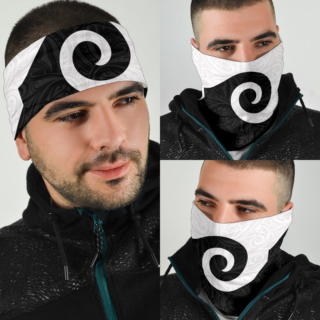 New Zealand Maori Koru Bandana K4 White - Vibe Hoodie Shop