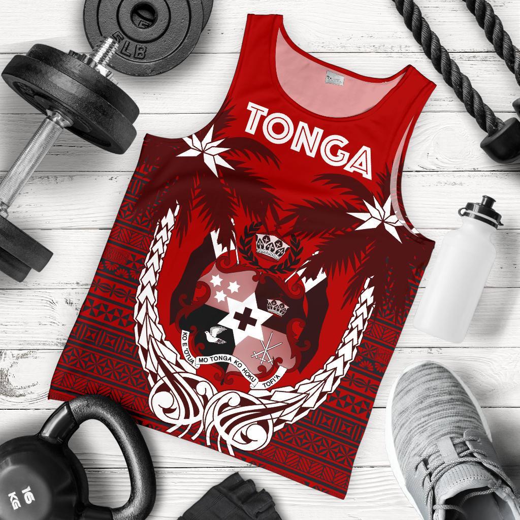 Tonga Polynesian Coconut Men's Tank Top - Vibe Hoodie Shop