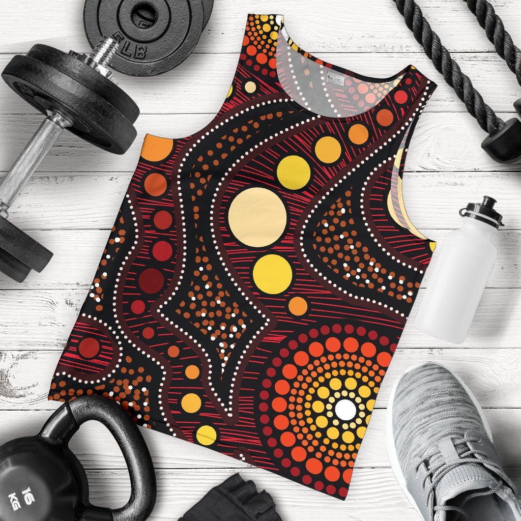 Aboriginal Men's Tank Top - Aboriginal Art Ver01 - Vibe Hoodie Shop