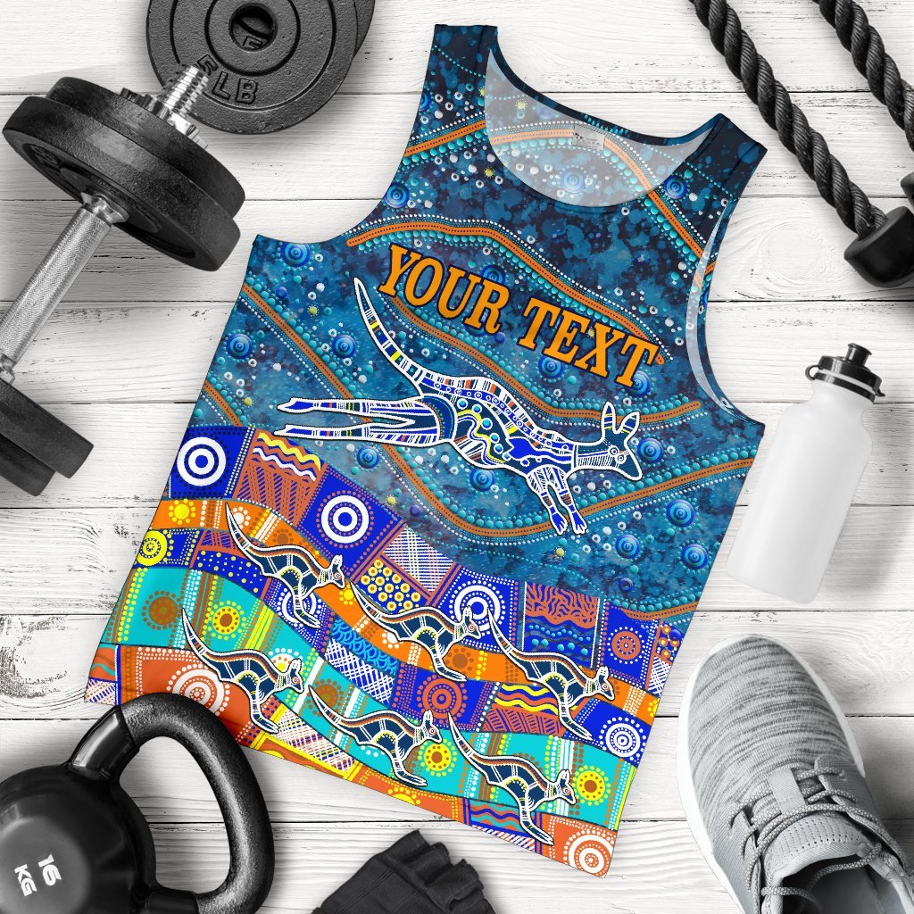 (Custom Text) Men's Tank Top - Kangaroo Dreaming - Vibe Hoodie Shop