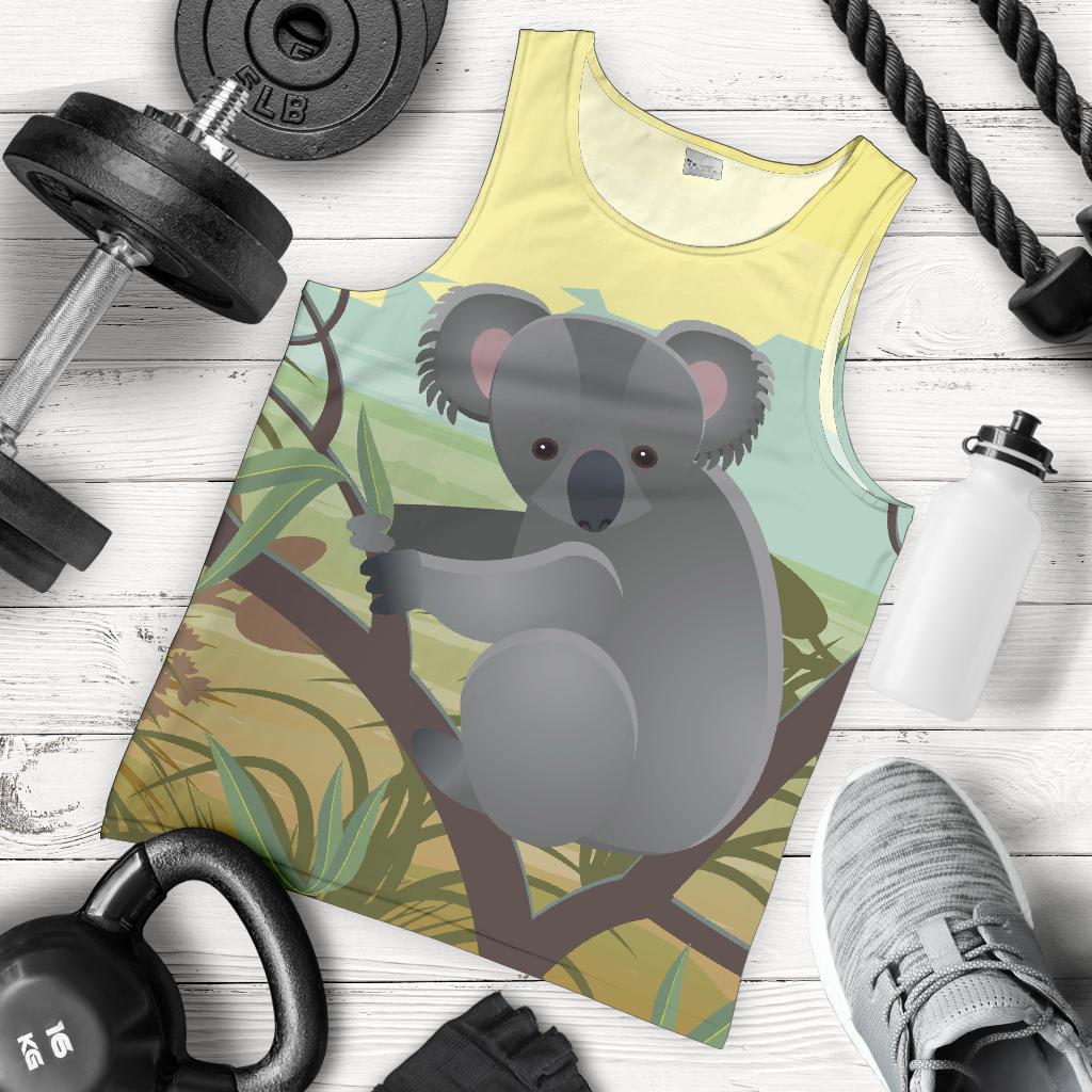 Men Tank Top - Koala Mens Tank Tree - Vibe Hoodie Shop