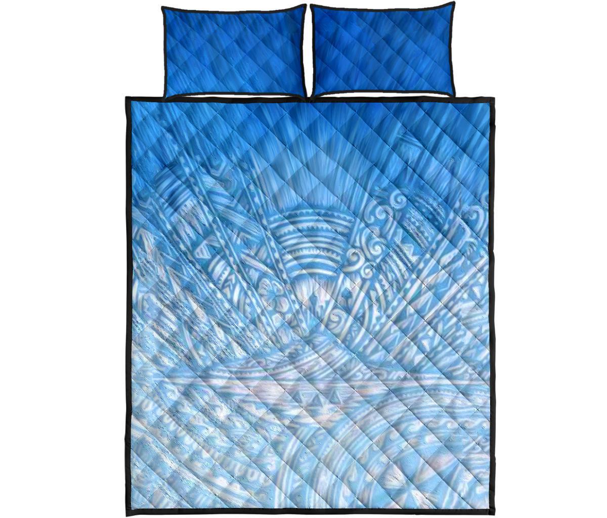 New Zealand Auckland Quilt Bed Set Blue Rugby - Vibe Hoodie Shop