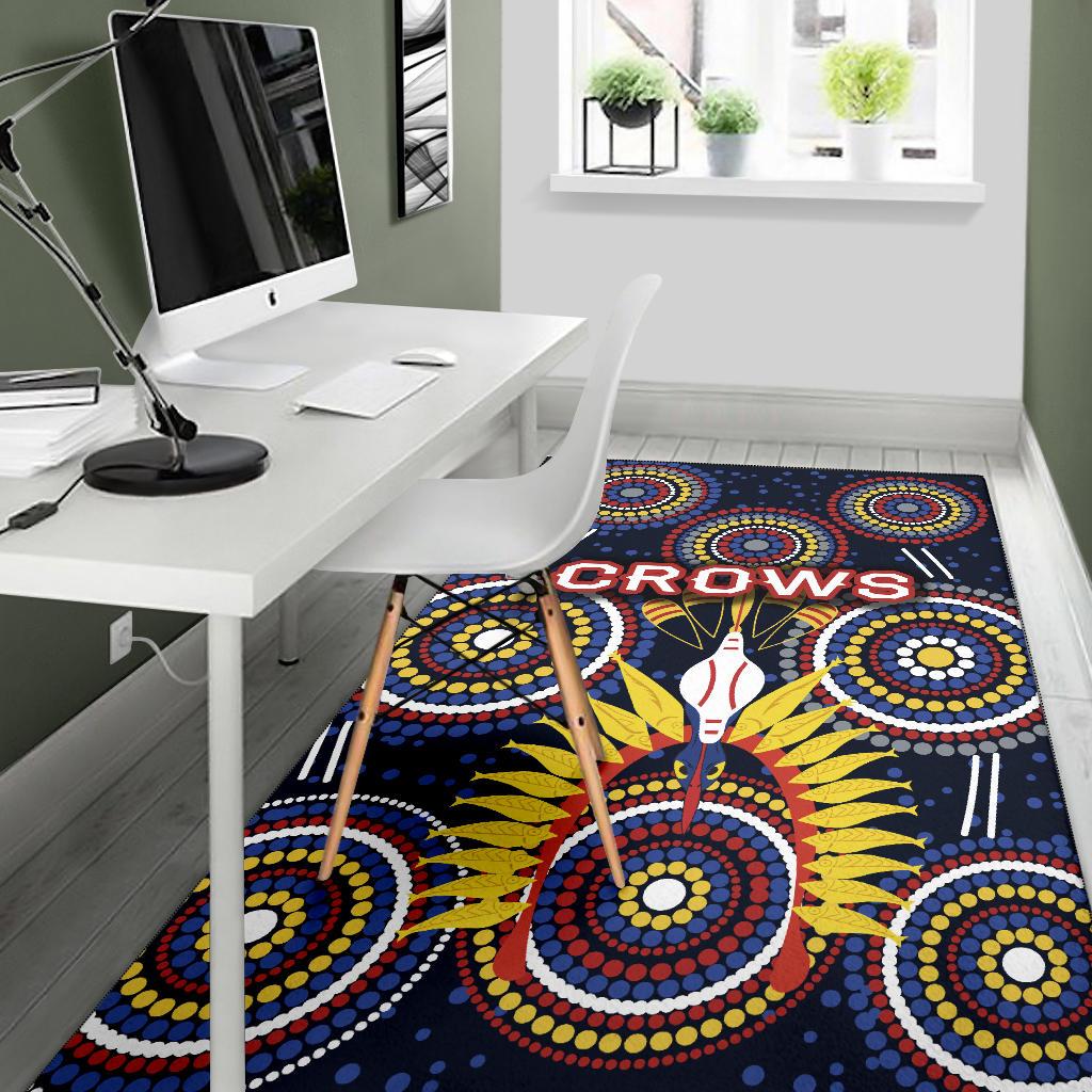 Adelaide Area Rug Original Indigenous Crows - Vibe Hoodie Shop