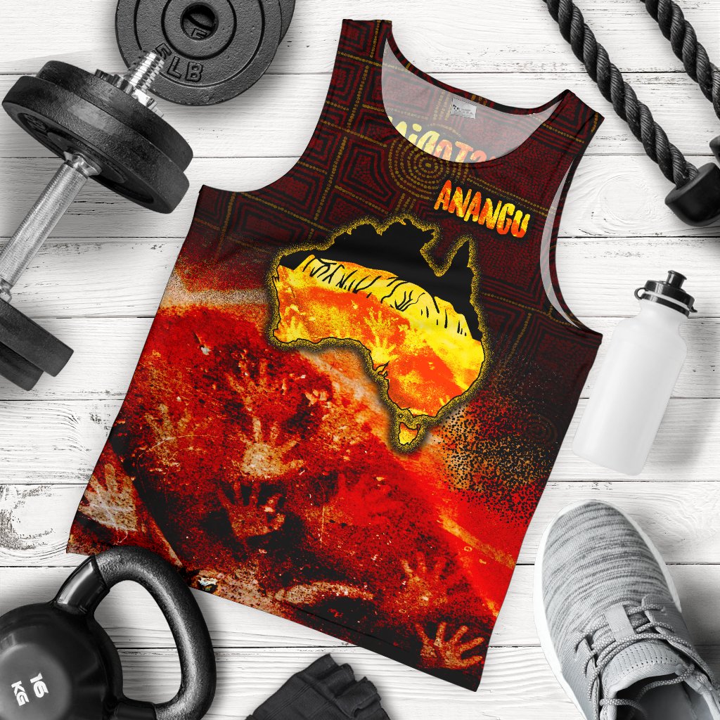 Aboriginal Men's Tank Top - Anangu Custodians - Vibe Hoodie Shop