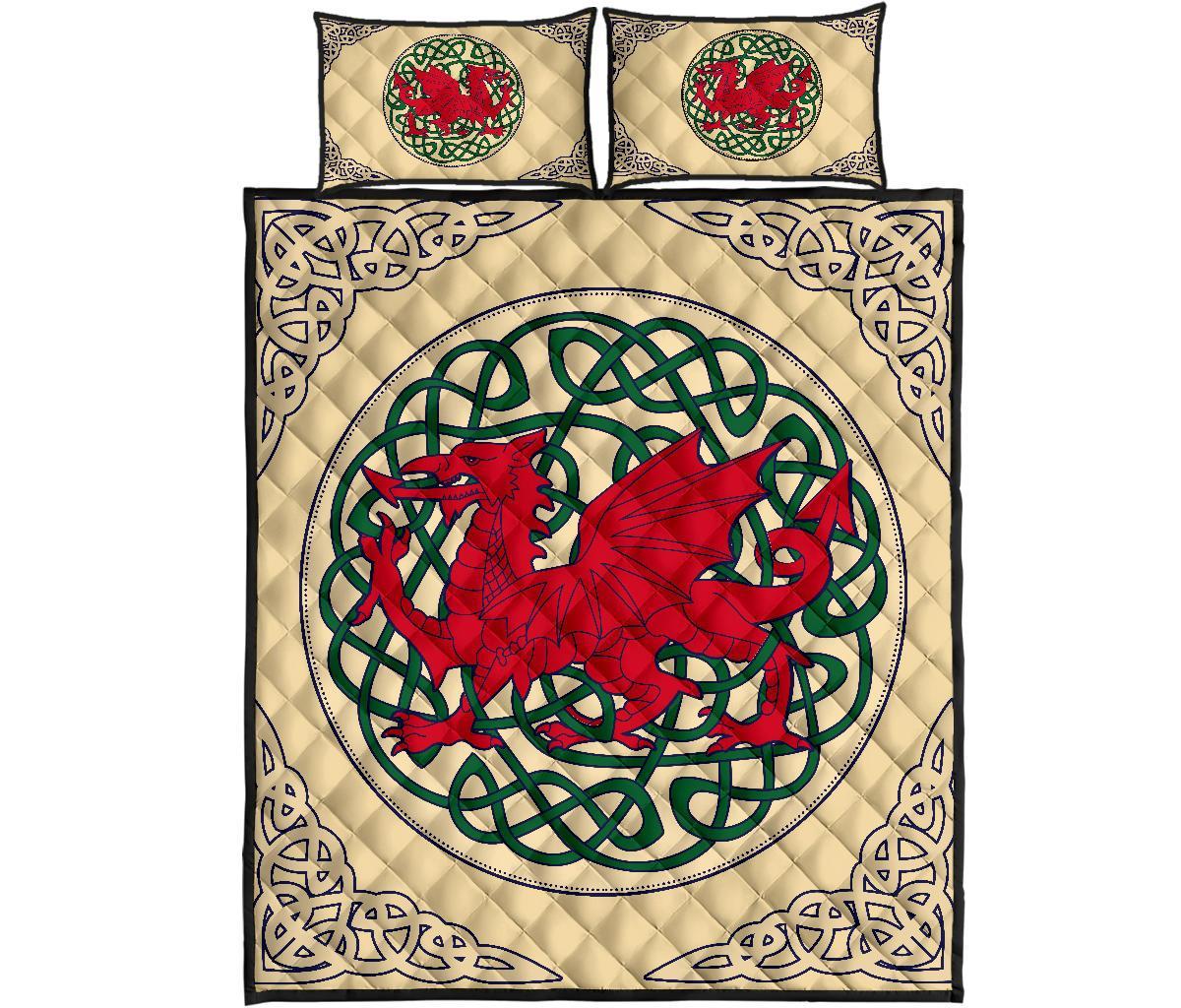 Wales Quilt Bed Set - Welsh Dragon Quilt Bed 04 - Vibe Hoodie Shop