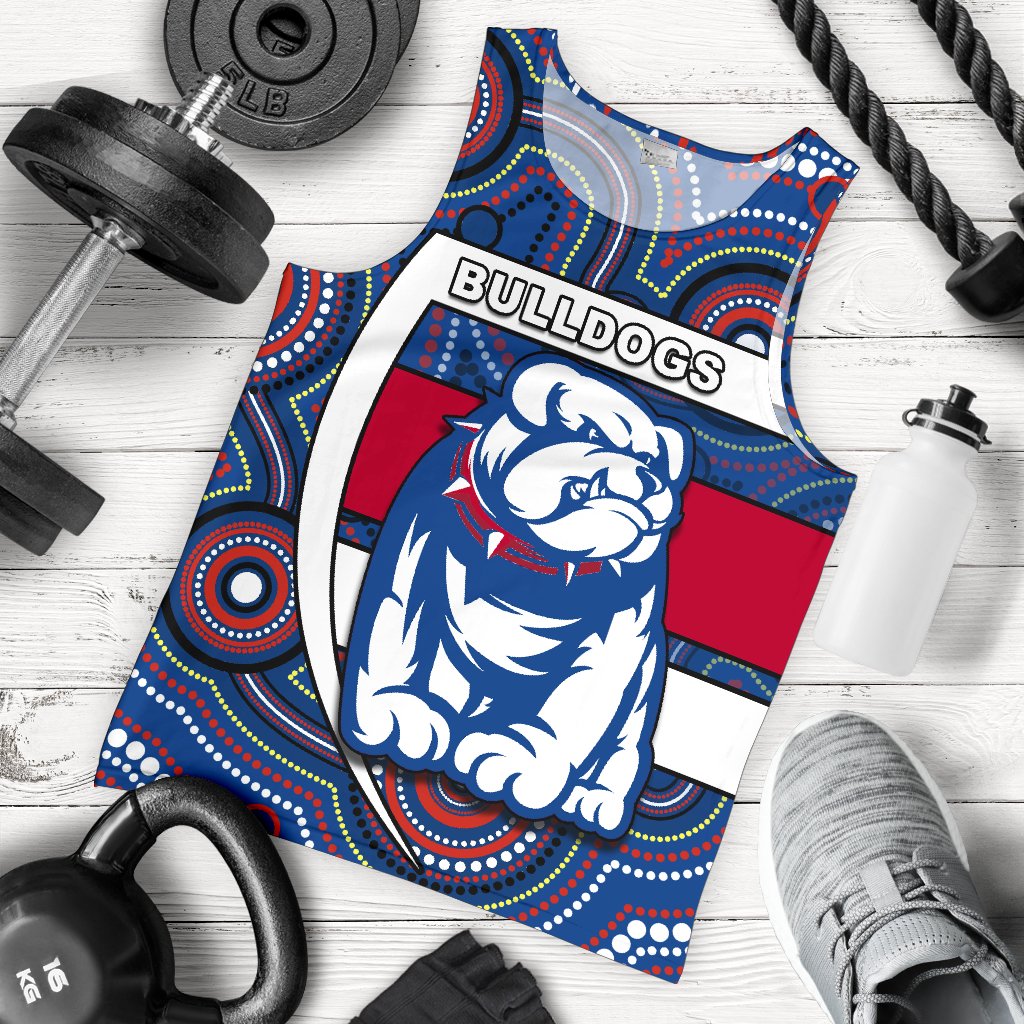 Western Football Bulldogs Men Tank Top Redamancy Indigenous Australian - Vibe Hoodie Shop