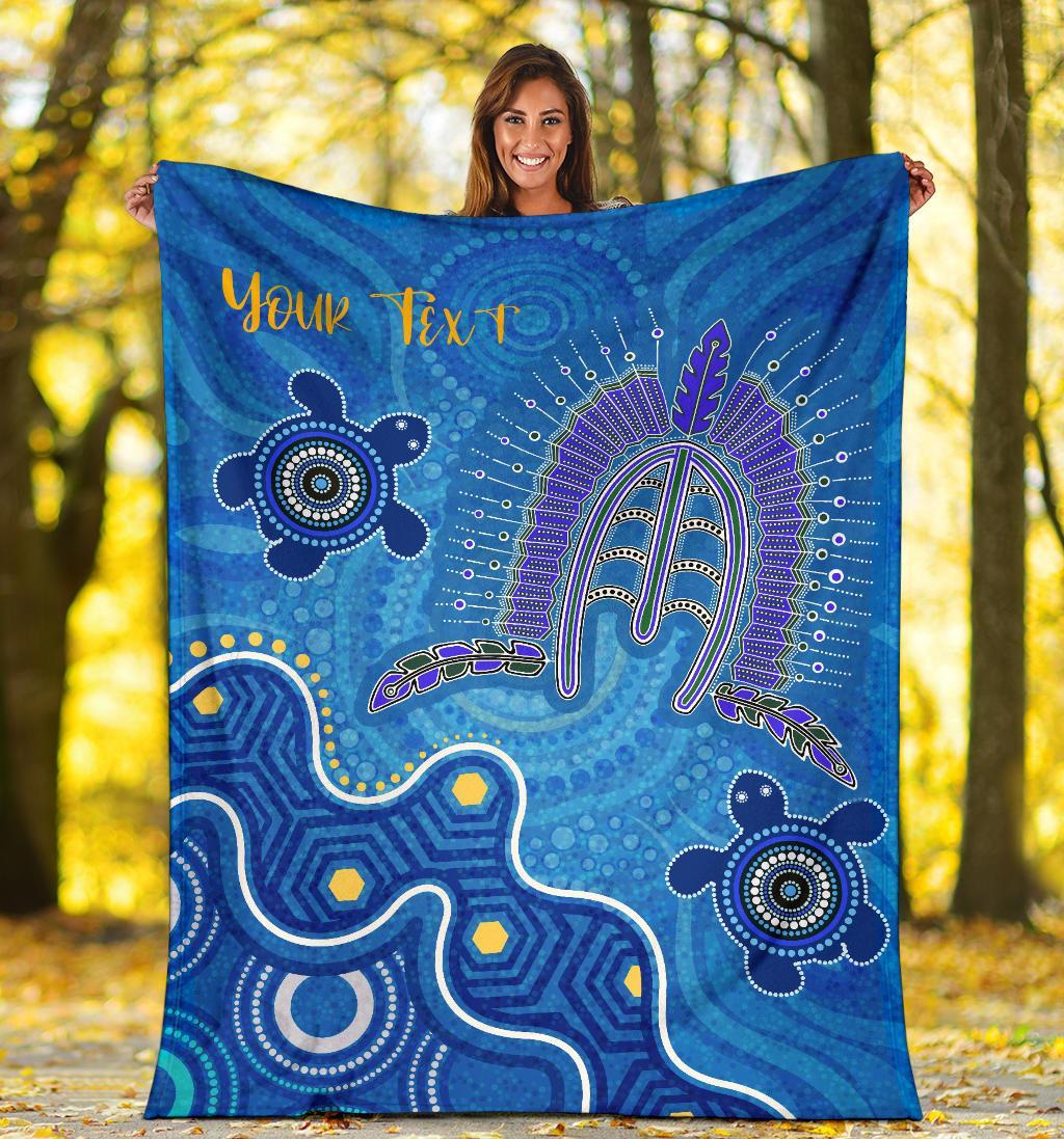 Torres Strait Personalised Premium Blanket - Dhari And Turtle - Vibe Hoodie Shop