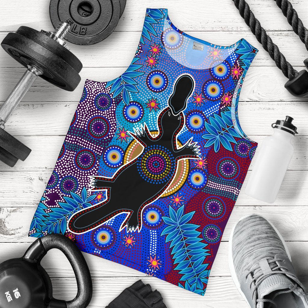 Aboriginal Men's Tank Top - Indigenous Platypus - Vibe Hoodie Shop