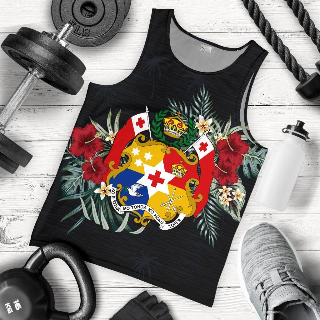 Tonga Hibiscus Men's Tank Top - Vibe Hoodie Shop