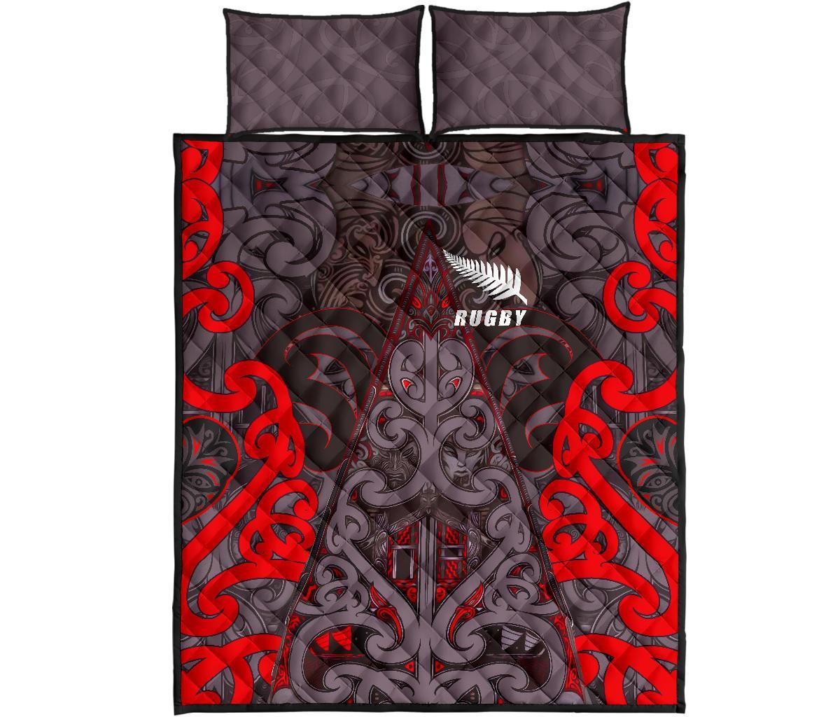 Quilt Bed Set New Zealand Maori Rugby - Vibe Hoodie Shop