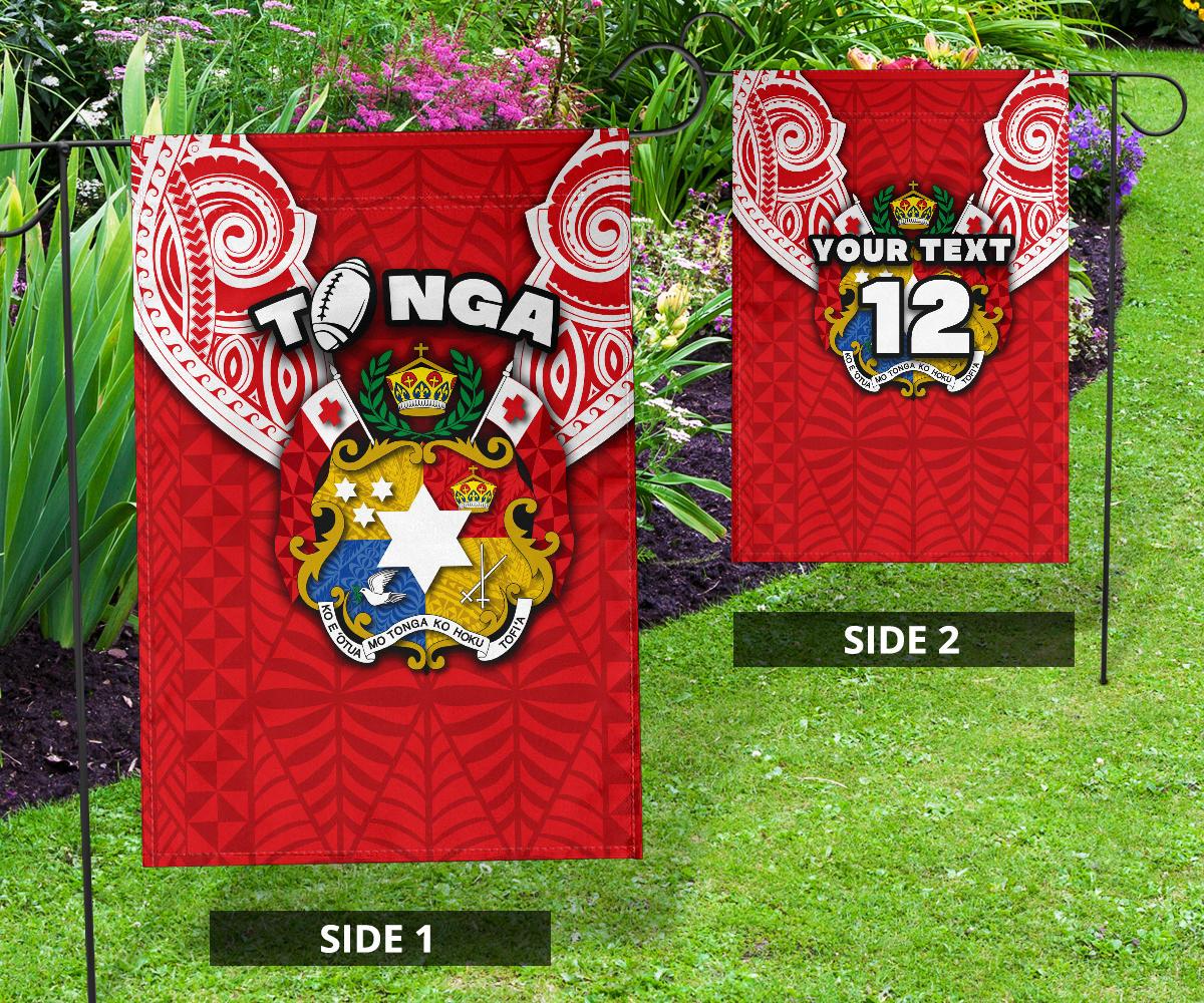 (Custom Personalised) Tonga Rugby Flag Royal Style - Vibe Hoodie Shop