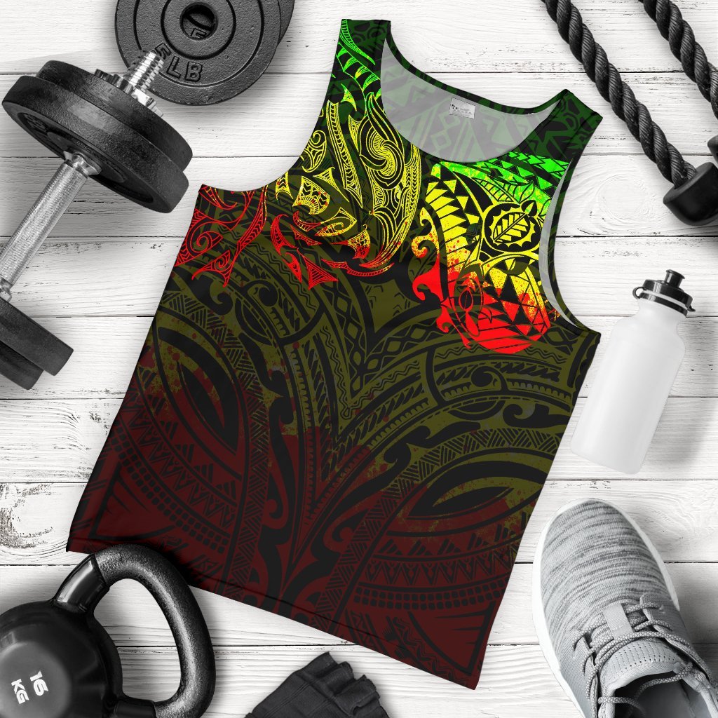 New Zealand Men's Tank Top, Maori Polynesian Tattoo Reggage - Vibe Hoodie Shop