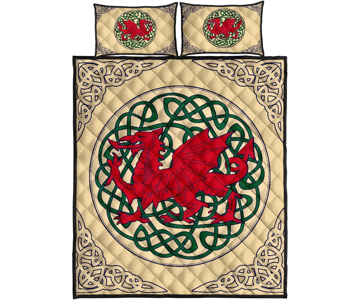 Wales Quilt Bed Set - Welsh Dragon Quilt Bed 04 - Vibe Hoodie Shop