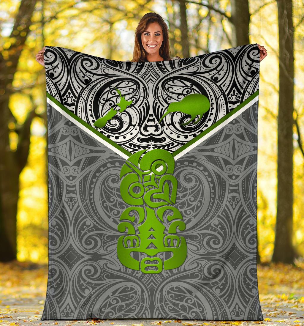 New Zealand Maori Rugby Premium Blanket Pride Version - Gray - Vibe Hoodie Shop