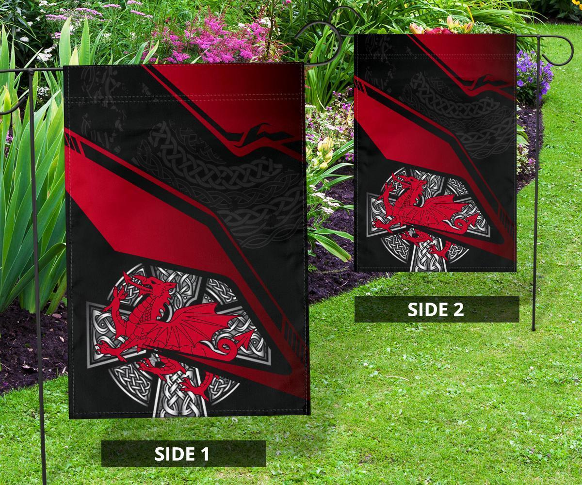 Wales Celtic Flag - Celtic Cross and Welsh - Vibe Hoodie Shop