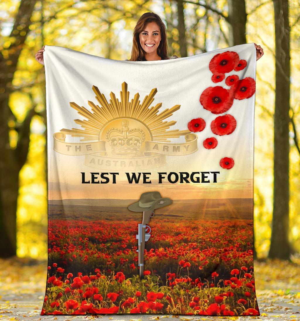 ANZAC Day 2021 Premium Blanket - We Will Remember Them - Vibe Hoodie Shop