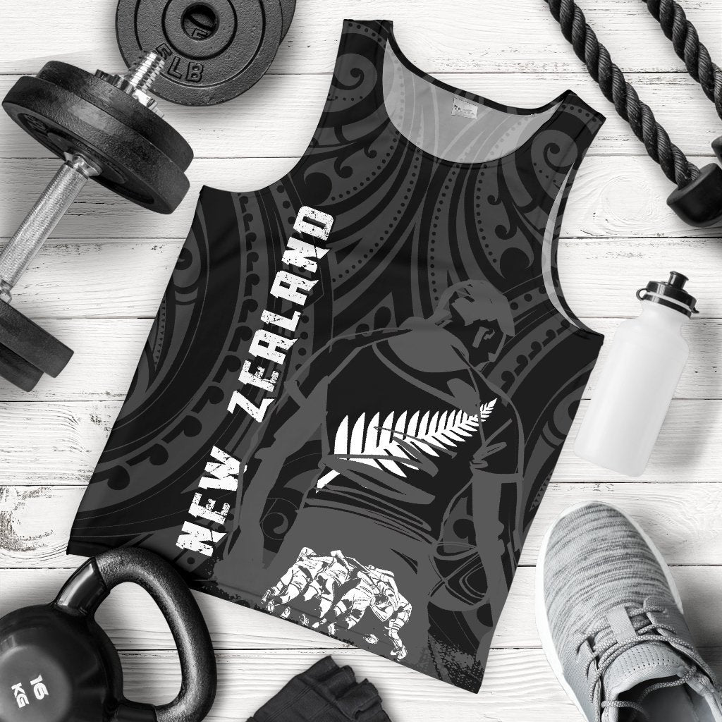 New Zealand Flag Men's Tank Top - Rugby Winner - Vibe Hoodie Shop