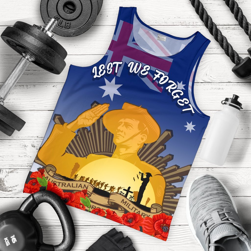 Men's Tank Top - Australia ANZAC Day 2020 And Soldiers - Vibe Hoodie Shop