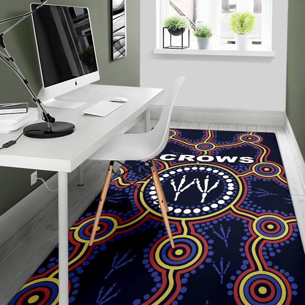 Adelaide Area Rug Indigenous Crows Footprint - Vibe Hoodie Shop