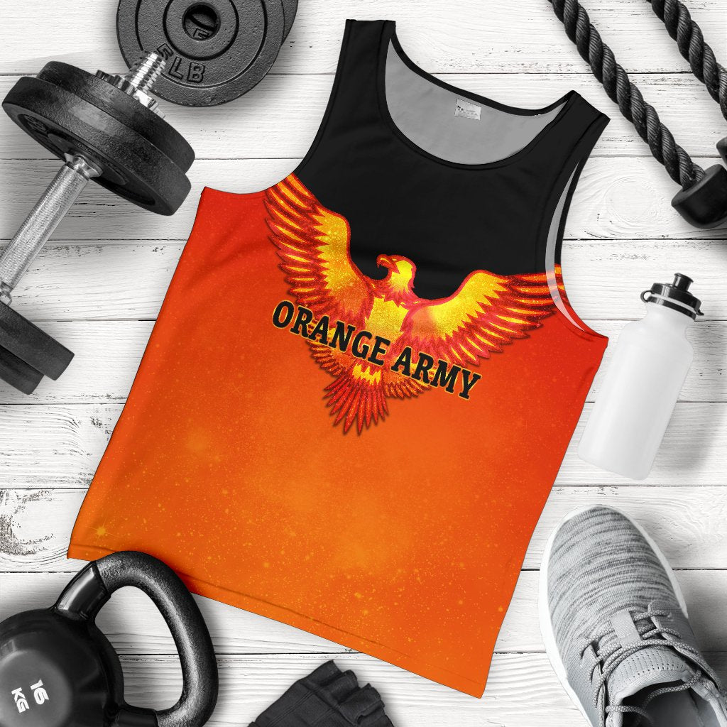 Sunrisers Hyderabad Orange Army Men's Tank Top Cricket Sporty Style - Vibe Hoodie Shop