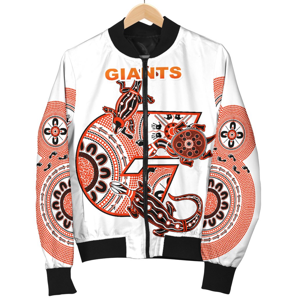 GWS Giants Men's Bomber Jacket Simple Indigenous - Vibe Hoodie Shop