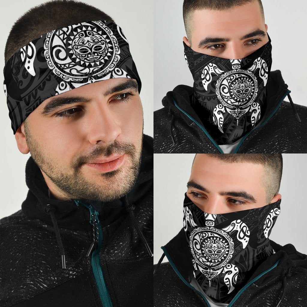 New Zealand Bandana, Maori Turtle Tattoo - White - Vibe Hoodie Shop