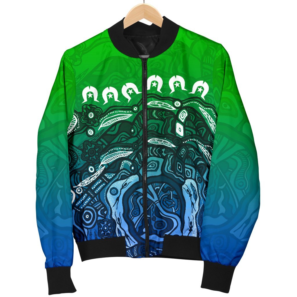 Torres Strait Islands Men's Bomber Jacket - Blue - Vibe Hoodie Shop